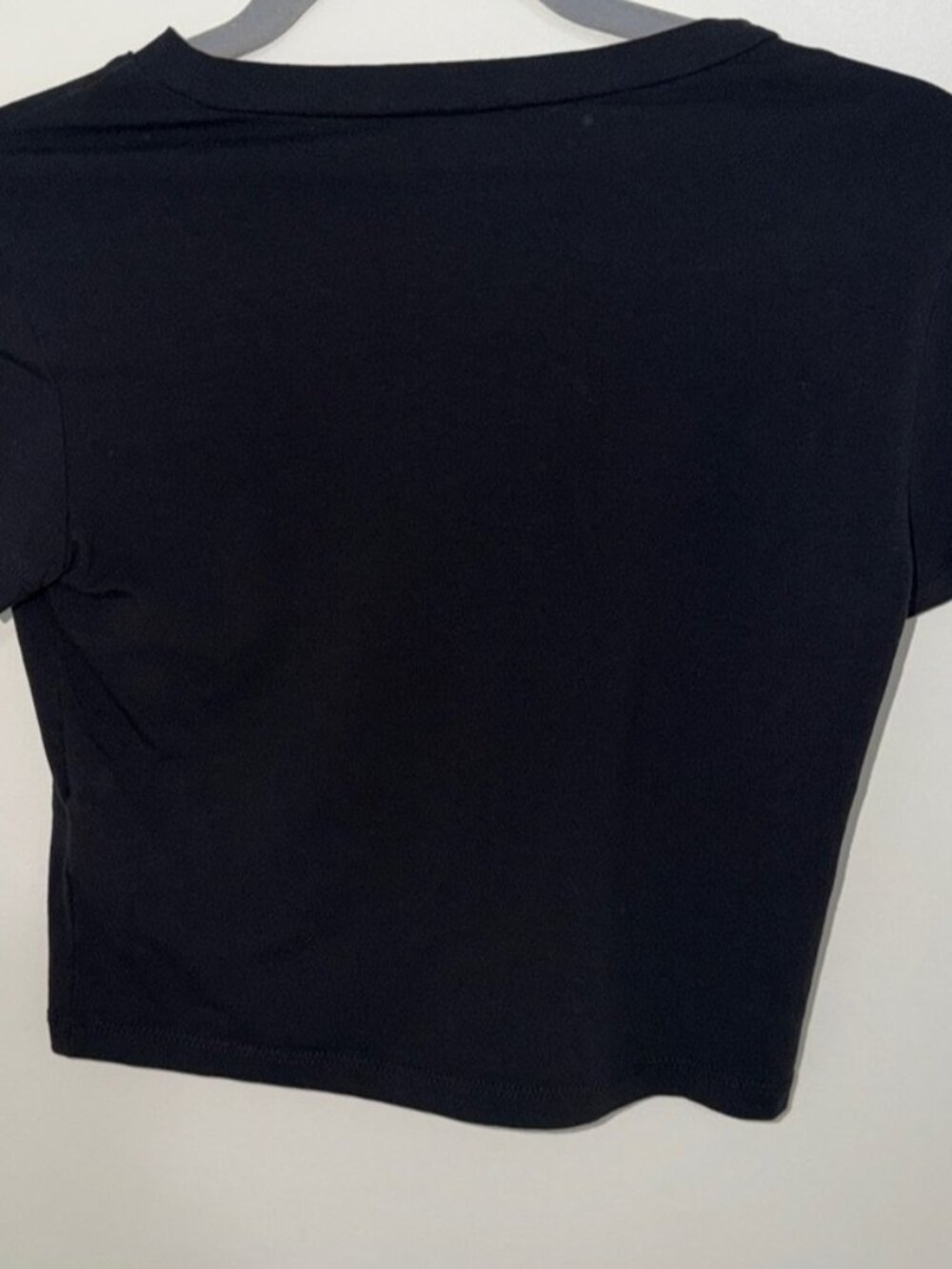 Black Cropped Crewneck Tee - Picture 2 of 2